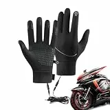 Gungtj Beheizte Handschuhe, Fäustlinge, Touchscreen, wasserdicht, USB, Winter-Fahrradhandschuhe, für Winter, Fitnessstudio, Workout, Arbeit, Gewichtheben, , Reiten, Skifahren