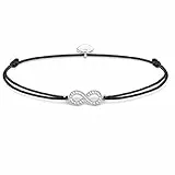 Thomas Sabo Damen Armband Schwarz Little Secret Unendlichkeitszeichen Infinity 925 Sterling Silber LS003-401-11-L20v