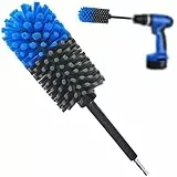 Kasauber Felgenbürste für Akkuschrauber - Wheel Brush - schnelle & mühelose Reinigung bis tief ins Felgenbett, Felgenreiniger Bürste Bohrmaschine - für Auto Motorrad Fahrrad Alu-& Stah Felgen Pflege