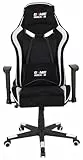 GAME ROCKER Gaming Stuhl G-30 Mikrofaser schwarz/weiß, bis 110 kg belastbar