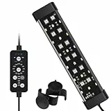 hygger Submersible Aquarium Led Beleuchtung,24/7 Mode Aquarium Light Full Spectrum LED mit Einstellbare Timer, 8W Fish Tank Lamp mit 9 Farben und 10 Einstellbare Helligkeit für 20-43cm Tank