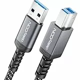 deleyCON 2m USB 3.0 Kabel USB-A auf USB-B Stecker Druckerkabel Datenkabel 5 Gbit/S für Drucker, Scanner, Externe Festplatte, Dockingstation, Monitor, Upstream Cable, Schwarz