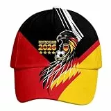 Generisch Deutschland Cap Herren Atmungsaktive Baseball Cap für Fußball-Fans