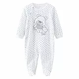 Chamie Baby Footies Bodys Strampler Langarm für Jungen Mädchen Baumwolle 0-3m/3-6m/6-9m/9-12m Gr. 3 Monate, Design2