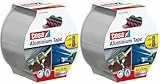 tesa Aluminium Klebeband/Selbstklebendes Aluminiumband für Reparaturen von metallischen Oberflächen / 10m x 50mm (Packung mit 2)