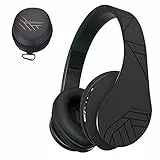 PowerLocus Bluetooth Over-Ear Kopfhörer, Kabellos Stereo Faltbare Kopfhörer Kabellose und Kabel-Kopfhörer mit Integriertem Mikrofon, Micro SD/TF, FM für Handys/iPad/Laptops & PC (Schwarz)