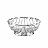 Alessi 826/15 - Runder Draht Design Korb aus Edelstahl 18/10, Poliert, Silber