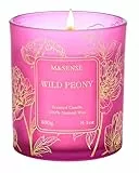 M&SENSE Wilde Pfingstrose Duftkerze 230g, Duftkerze im Glas für Frauen und Männer, Natürliche Vegane Sojakerze, Bis zu 42h Brenndauer, Aromatherapie Kerze für Zuhause, Schlafzimmer, Badezimmer