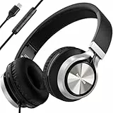 Bywulanda USB-C Kopfhörer mit Mikrofon und Lautstärkeregler, Over Ear Stereo Headsets für iPhone 15, 16 Pro, kabelgebunden, Faltbare Kopfhörer für Smartphones, Chromebook, Laptop, Tablets, Reisen