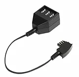 Vivanco TAE Dosenerweiterung für Telefone, Fax und Anrufbeantworter 0,2 m (TAE-F Stecker, 3-fach Dose N/F/F Kupplung) schwarz