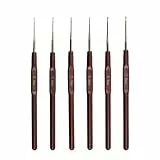 6 Stück Häkelnadel Set Ergonomische Spitze Häkelnadeln Größe 0,5 mm bis 1,0 mm für Damen und Herren Bastelanfänger Häkelnadel Sets