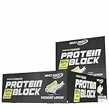 Best Body Nutrition Protein Block, Joghurt Zitrone, 51% Protein pro Riegel, 15 Riegel x 90 g pro Karton, 1.35 kg