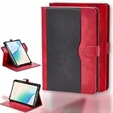 hülle Kompatibel für Hannspree HannsNote2 10-Zoll eReader Hülle Case Schutzhülle 360-Grad-Drehung Multi-Viewing Angels PU Leder Stand Folio Cover Rosa
