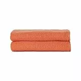 nottoc Badetuch Orange 2 Teilig 70x140cm Baumwolle