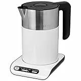 Bosch kabelloser Wasserkocher TWK8611P, Abschaltautomatik, Überhitzungsschutz, Temperaturwahl, Warmhaltefunktion, 1,5 L, 2400 W, weiß