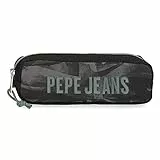 Pepe Jeans Davis Federmäppchen, Schwarz, 22 x 7 x 3 cm, Polyester