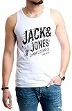 JACK & JONES Herren Tank-Tops Vielfältige Prints | Schmale Passform und atmungsaktive Baumwolle (Walther 921 White, M)