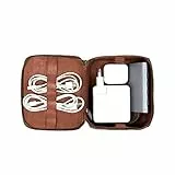 DRAKENSBERG Leder Kabeltasche 'Tony' (S) kleines Kabeltetui und Kabel-Organizer für Ladekabel, Ladegeräte und Technik-Zubehör, Vintage-Braun, DR00081