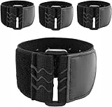 HENGBIRD 4 stücke klettverschluss gurtband, 40 x 5 cm elastisches klett kabelbinder mit anti-rutsch silikon, wiederverwendbare klettband,klettband kabelbinder für fahrrad, hose, ski, garten
