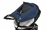 Altabebe Sonnensegel (AL7014-32) für Kinderwagen mit UV Schutz 50+, Wasserabweisend, doppeltbeschichteter Stoff mit Sichtfenster und extra breite Schattenflügel, Farbe: melange marine