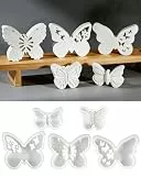 EPODA 5 Stück Silikonform Schmetterling, 3D Silikonformen Gießformen Schmetterling, für die Herstellung von handgefertigten Duftkerzen, Gips, Handgemachte DIY Bastelformen