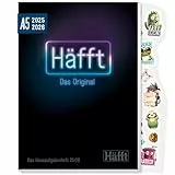 Häfft® Original Hausaufgabenheft 2025/2026 A5 'Neon Black' ultimativer Schülerkalender, Schülerplaner - nachhaltig & klimafreundlich