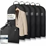 Bruce.® 5x Kleidersack Kurz 100x60cm – Atmungsaktive Kleiderhülle für Anzug, Jacke & Hemd – 120 GSM Materialstärke – Anzugtasche für Reisen & Aufbewahrung - Kleidersäcke herren