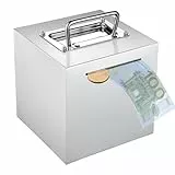 Wuhonghao Spardose Erwachsene Metall，Blechspardose für Scheine und Münzen，15×15cm Sparschwein Groß XXL，Sparbüchse Sparbox Kann Auch als Spendenbox oder Klein Wahlurne Dienen，Piggy Bank Trinkgeldkasse