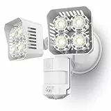 SANSI LED Strahler mit Bewegungsmelder Außen,36W 3600lm LED Außenleuchte mit Bewegungsmelder, 5000K Superhell Sicherheitslicht, IP65 Wasserdicht Beleuchtung für Garage, Weiß