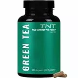 TNT Green Tea (120 Kapseln) • Reiner Grüntee–Extrakt • 600mg EGCG pro Tagesdosis • 98% Polyphenole • Green Tee Kapseln • 100% Vegan