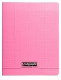 Calligraphe 18121C - Heft / Schulheft Calligraphe 17x22 cm, 48 Blatt, französische Lineatur, 90g, Rosa, 1 Stück