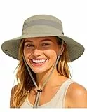 Durio Sonnenhut Damen und Herren - Outdoor Sommer Wanderhut UPF 50+ UV-Schutz Bucket Cap mit Kinnriemen Fischerhut Safarihut Faltbar Mesh Breite Krempe Campinghut
