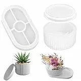 Hurifeng 3er Set Silikonformen Blumentöpfe für Sukkulenten und Kaktusse - Praktische Gießformen für DIY Kerzengläser und Dekorationen - Hochwertige Silikon Gießformen von Hurifeng