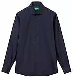 United Colors of Benetton Herren Camicia 5jueuq04d Hemd, blau, XL
