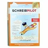 SCHREIBPILOT Schreiblernheft für ABC-Schützen mit vorgeprägten Buchstaben zum Erlernen der Schreibschrift in Schulausgangsschrift | Lernsystem entwickelt von Lehrern, Professoren und Schülern