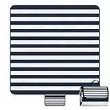 Picknickdecke Sandfrei, 200 x 200 cm XXL Wasserdicht Strandmatte für 4-6 Personen, Leicht und Tragbar Campingdecke mit Tragegriff, Outdoor Stranddecke für Reisen, BBQ, Picknick, Camping, Wandern