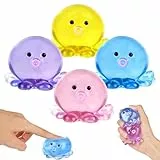 4 Stück Stressball Octopus, Squeeze Squishy Stressspielzeug, Antistress Spielzeug Stressbälle, Squishy Fidget Toys Spielzeug Kinder Erwachsene zur Stimmungslinderung