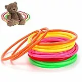 NAROSEBE 15 Stück Aktivitätsringe Ringwurfspiel Plastik Wurfringe Spiel Toss Ringe Mehrfarbig Koordinationsringe Fussball für Ringe Werfen Spiel, Target Übungsspiele (15.2 cm)