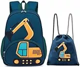 LOIDOU Kinderrucksack Jungen Kinder Rucksack Tagesrucksack Vorschulrucksack Kindergartentasche Schulrucksack für Schule Kita