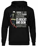 Uglyshirt89 Feuerwehr Herren Kapuzenpullover| Held Hero FFW - Feuerwehr Pullover - Freiwillige Feuerwehr - Feuerwehr Geschenke - Firefighter - Hoodie | M17 Schwarz (XL)