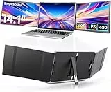 Dopesplay 14,1' Laptop Bildschirm Erweiterung, 1200P FHD Laptop Screen Extender, Plug & Play IPS Triple Monitor, Kompatibel mit 14'-17' für Windows, Mac, Android, Chrome- USB-C/HDMI Anschluss