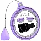 Sonkoloro Smart Hoop Reifen Erwachsene und Anfänger, Hullahub Reifen zum Abnehmen，Smart Hoop Leise Fitness Hoop mit Gewicht, Zähler und Noppen ‌Purpur‌