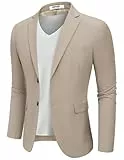 COOFANDY Sakko Herren Sportlich Blazer Herren Regular Fit Anzugjacken Freizeit Jackett Freizeit Khaki L