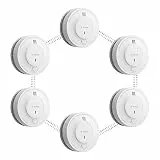 X-Sense Vernetzter Rauchmelder mit 10 Jahre Batterie, Feuermelder mit Stummschaltung, entspricht EN 14604 Standard, SD19-W, 6er Set