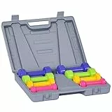 HOMCOM Hantelset Kurzhantel Set mit Koffer Tragbar 4 Hantelpaare 0,5 kg/1 kg/1,5 kg/2 kg für Zuhause und Fitnessstudio Eisen+Kunststoff 41 x 30 x 8 cm