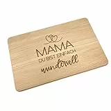 KATINGA Frühstücksbrett für Mama zum Muttertag/Geburtstag (Wundervoll)