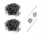 Loom Bänder Set für Kinder 1200 gummibänder mit S-haken und 2 Häkelnadeln - Kreatives Armbänder Selber Machen (Schwarz)