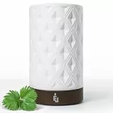Earnest Living Diffusor für ätherische Öle für Zuhause Weißer Keramik-Aromatherapie-Diffusor 100 ml Auto-Off-ätherische Öle für Diffusoren Elektrischer Aroma-Diffusor Geschenk