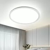 EASY EAGLE Deckenlampe LED Deckenleuchte Flach 40CM, 4000K Rund Badezimmer Lampe Badlampe Decke Küchenlampe für Bad Flur Schlafzimmer Balkon Wohnzimmer Küche Keller 48W 4800LM