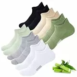 inaWarm Bambus Sneaker Socken Damen 39-42 35-38, 6 Paar Atmungsaktive Sportsocken, Kurze Laufsocken Damen Geschenk mit Geschenkbox